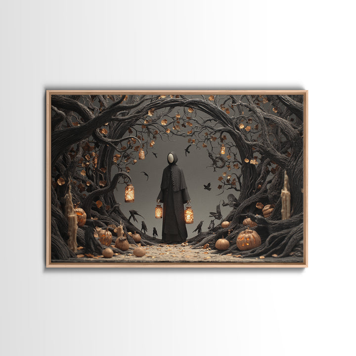 The Soul Collector, Landscape Wall Art, Dark Fantasy Wall Art, Canvas Print, Halloween Wall Decor, Gothic Home Decor, Macabre Wall Art