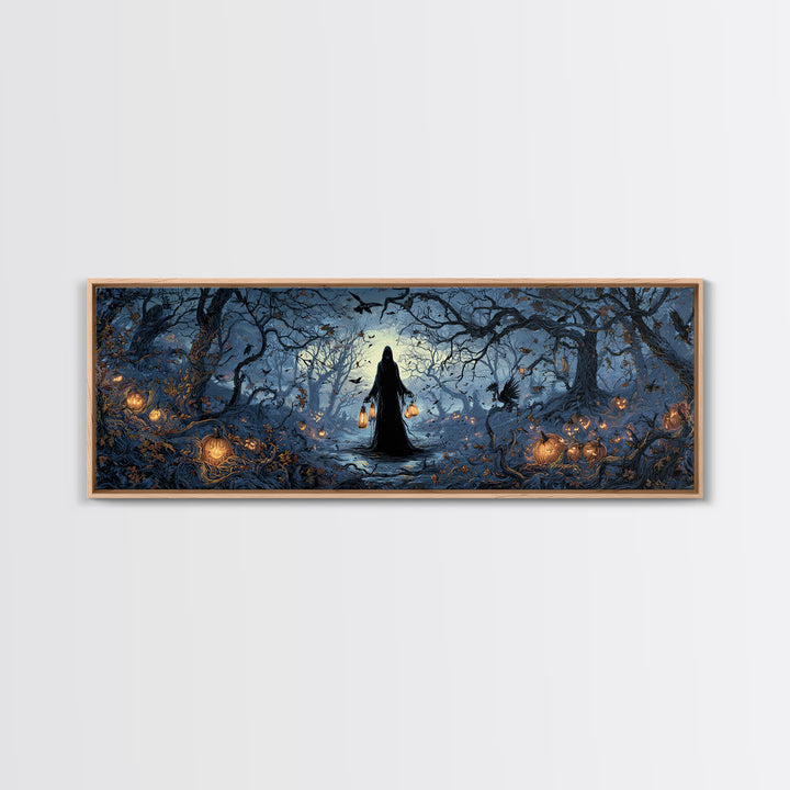 The Soul Collector, Extra Wide Wall Art, Dark Fantasy Wall Art, Canvas Print, Halloween Wall Decor, Gothic Home Decor, Halloween Decor