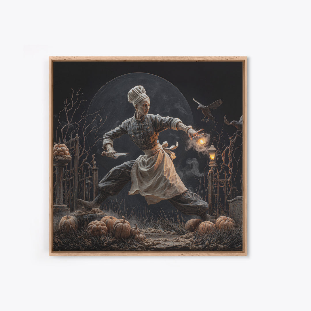 The Ghost Bakery, Square Wall Art, Dark Halloween Decor, Canvas Print, Halloween Wall Decor, Gothic Home Decor, Spooky Wall Decor