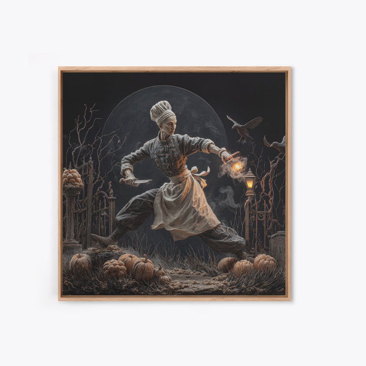 The Ghost Bakery, Square Wall Art, Dark Halloween Decor, Canvas Print, Halloween Wall Decor, Gothic Home Decor, Spooky Wall Decor