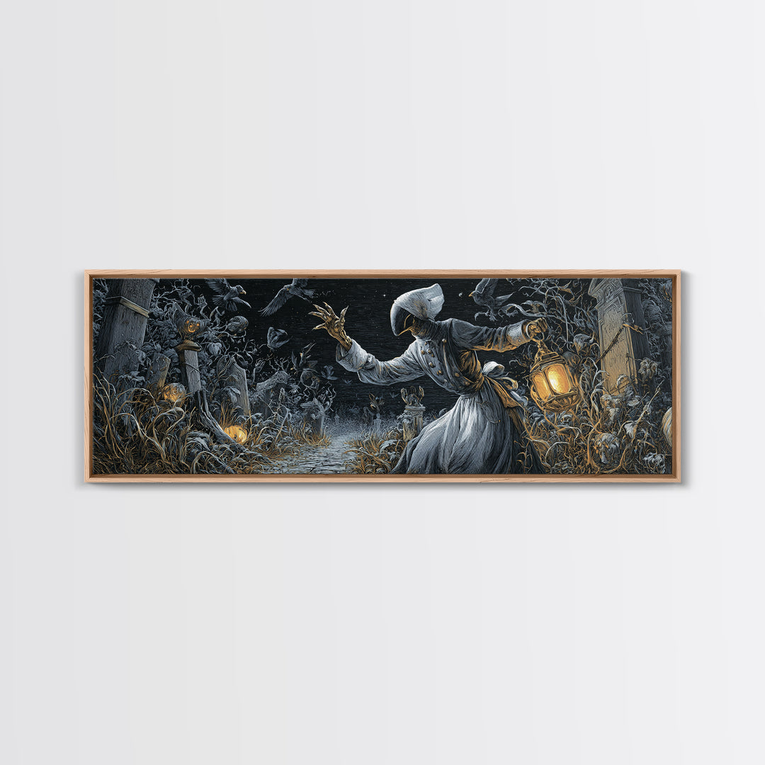 The Ghost Bakery, Extra Wide Wall Art, Spooky Home Decor, Canvas Print, Halloween Wall Decor, Gothic Home Decor, Seasonal Home Decor