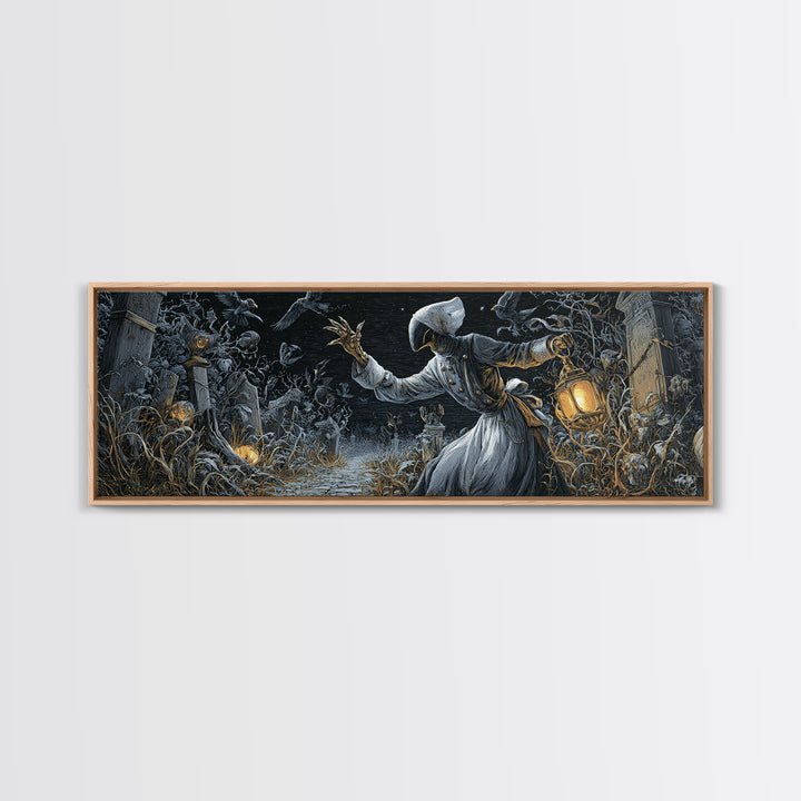 The Ghost Bakery, Extra Wide Wall Art, Spooky Home Decor, Canvas Print, Halloween Wall Decor, Gothic Home Decor, Seasonal Home Decor