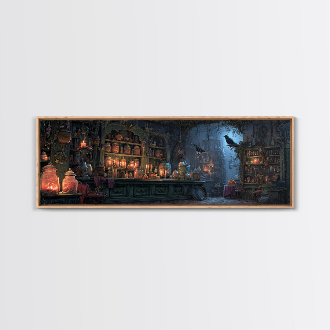 The Goblin Candy Shop, Extra Wide Wall Art, Spooky Home Decor, Canvas Print, Halloween Wall Decor, Gothic Home Decor, Spooky Wall Decor