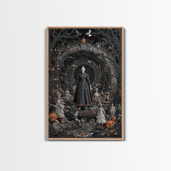 The Haunted Toy Parade, Vertical Wall Art, Dark Halloween Decor, Canvas Print, Halloween Wall Decor, Gothic Home Decor, Spooky Wall Decor