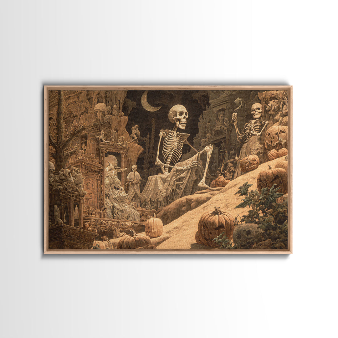 Desert Halloween, Landscape Wall Art, Dark Halloween Decor, Canvas Print, Halloween Wall Decor, Gothic Home Decor, Macabre Wall Art