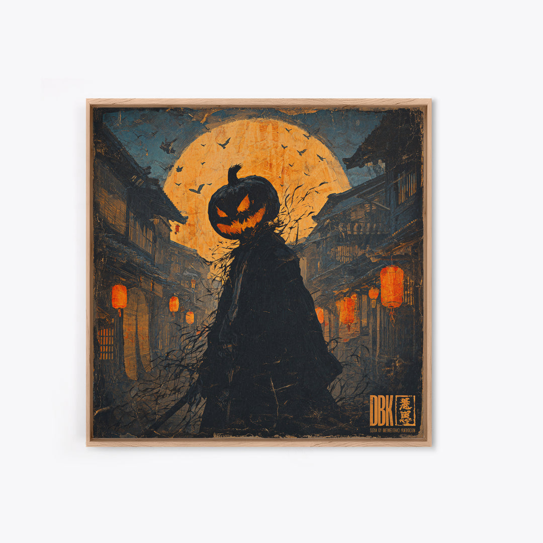 The Town Where Shadows Live, Square Wall Art, Macabre Wall Art, Framed Canvas Print, Halloween Wall Decor, Gothic Home Decor