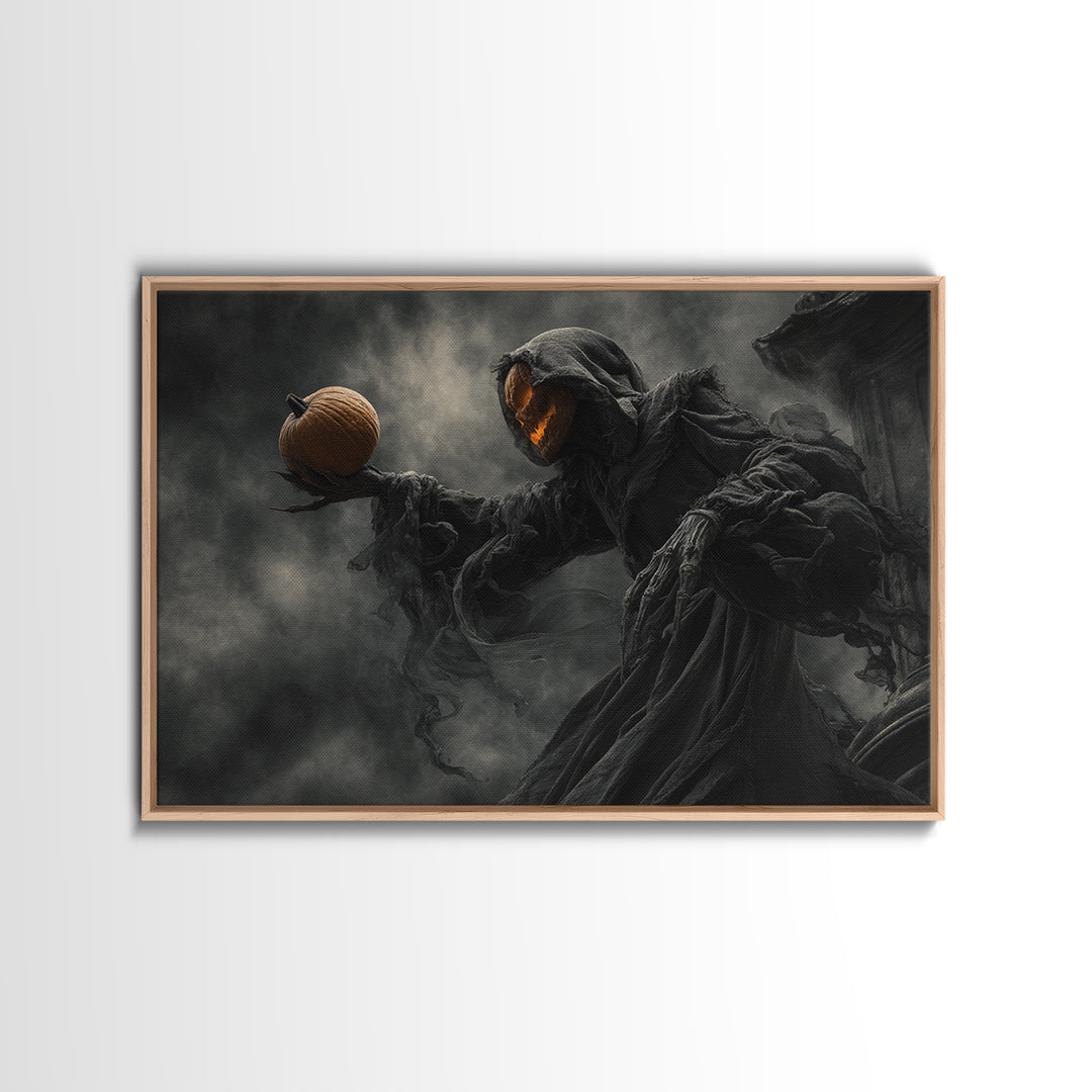 Halloween On Another Planet, Landscape Wall Art, Dark Halloween Decor, Canvas Print, Halloween Wall Decor, Gothic Home Decor
