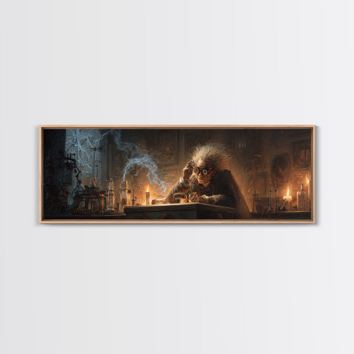 Doctor Vesper'S Resurrection Engine, Extra Wide Wall Art, Spooky Home Decor, Canvas Print, Halloween Wall Decor, Gothic Home Decor