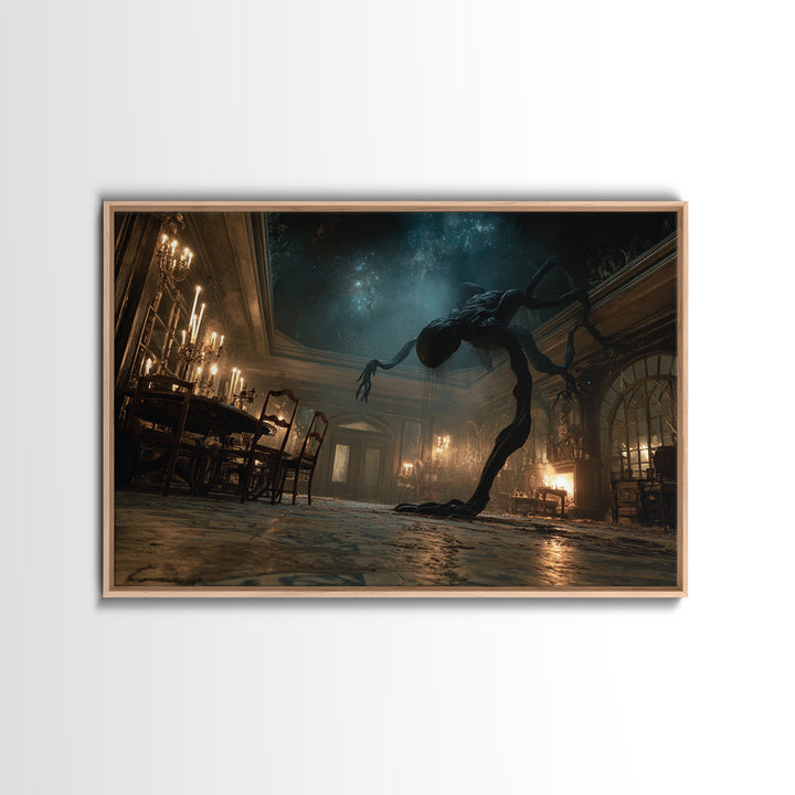 The Crawler Beneath The Floor Of Stars, Landscape Wall Art, Gothic Horror Wall Art, Canvas Print, Halloween Wall Decor, Gothic Home Decor