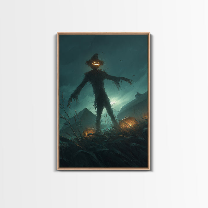 The Harvest Of The Eldritch Field, Vertical Wall Art, Eldritch Gothic Decor, Framed Canvas Print, Halloween Wall Decor, Gothic Home Decor