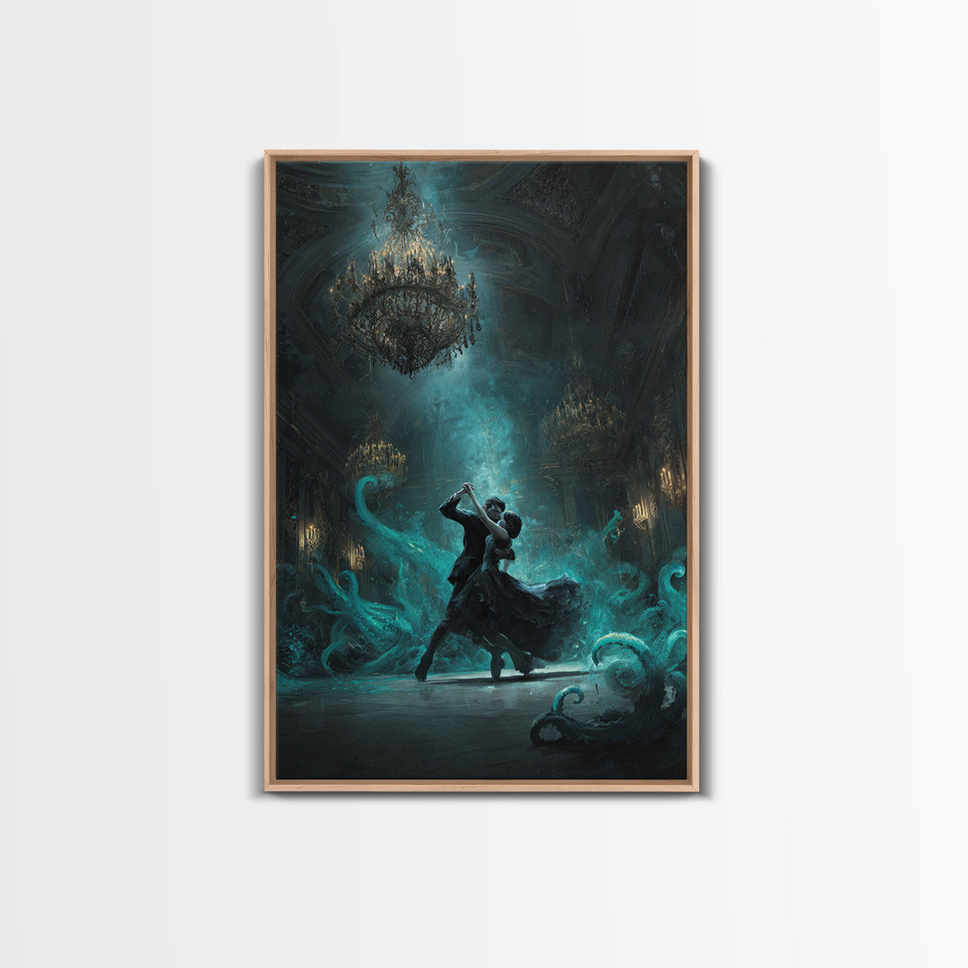 The Ballroom Of Silent Shoggoths, Vertical Wall Art, Cosmic Horror Wall Art, Canvas Print, Halloween Wall Decor, Gothic Home Decor