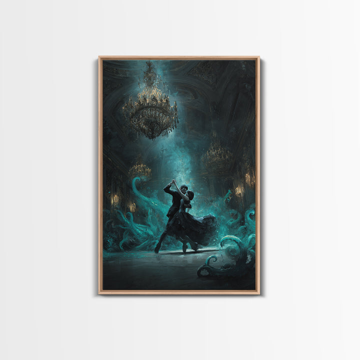 The Ballroom Of Silent Shoggoths, Vertical Wall Art, Cosmic Horror Wall Art, Canvas Print, Halloween Wall Decor, Gothic Home Decor