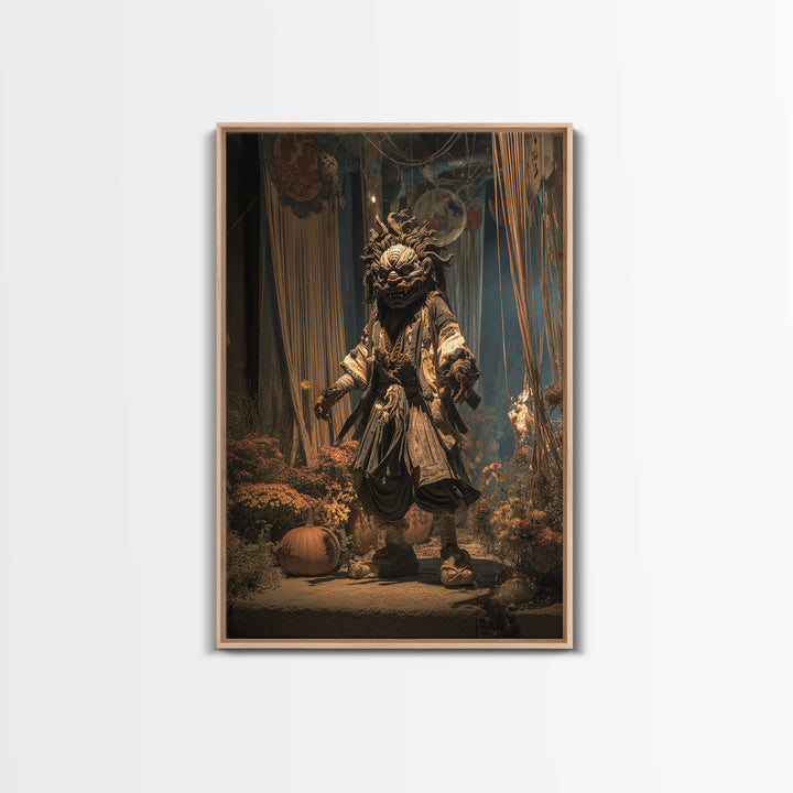 The Festival Of The Little Old Ones, Vertical Wall Art, Macabre Wall Art, Canvas Print, Halloween Wall Decor, Gothic Home Decor