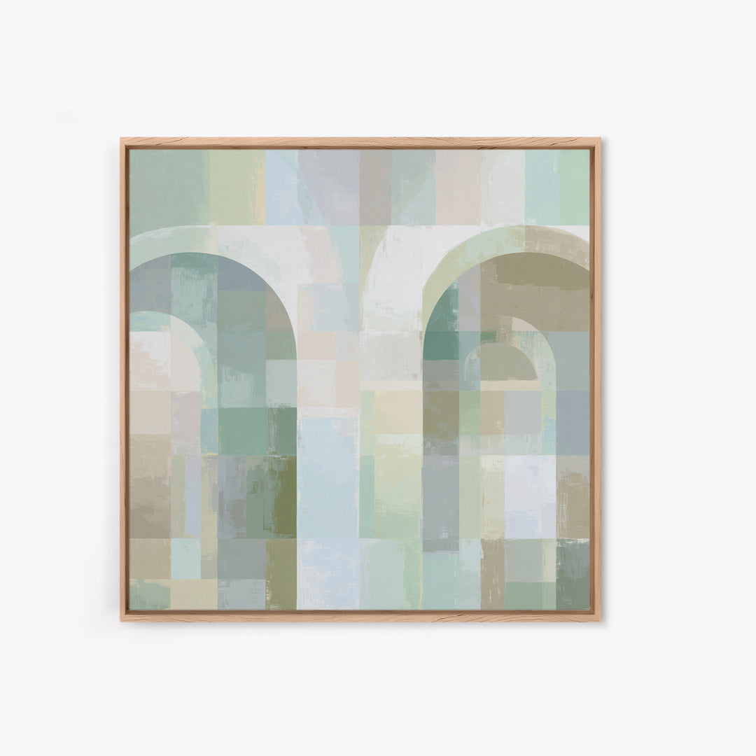Light Scandinavian Abstract Arches Canvas Print, Dental Office Art, Dental Art, Office Decor, Fine Art, Calm, Dental Gift, DOA-1x1-17