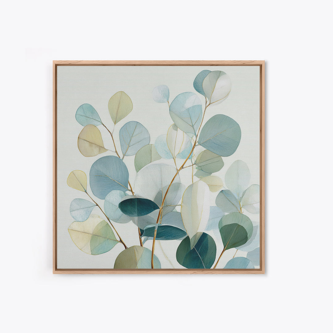 Soft Botanical Eucalyptus Print for Clean Atmosphere Canvas Print, Dental Office Art, Office Wall Art, Office Decor, Calm, DOA-1x1-3