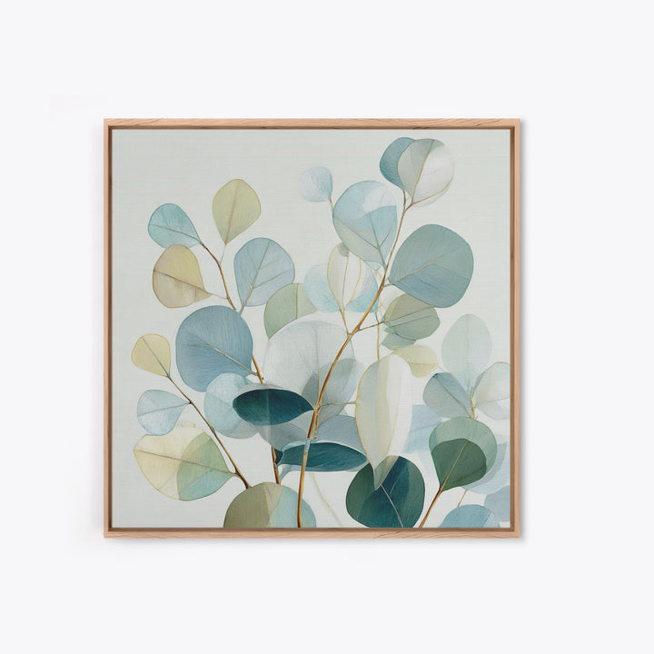 Soft Botanical Eucalyptus Print for Clean Atmosphere Canvas Print, Dental Office Art, Office Wall Art, Office Decor, Calm, DOA-1x1-3