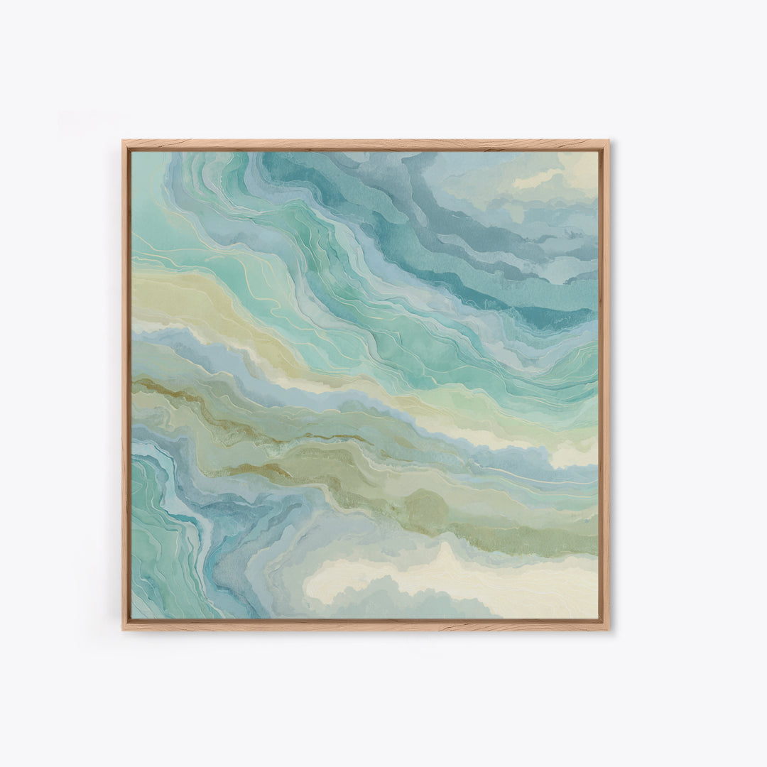 Abstract Water Ripple Pattern Framed Canvas Print, Dental Office Art, Medical Decor, Office Decor, Fine Art, Calm, Home Decor, DOA-1x1-37