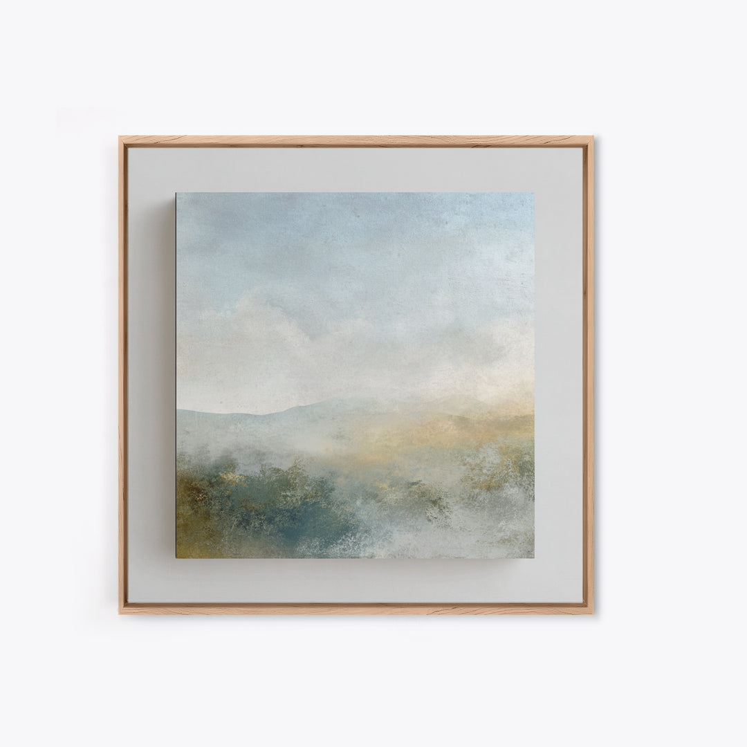 Soft Gradient Sunrise Framed Canvas Print, Dental Office Art, Motivational Poster, Office Decor, Fine Art, Calm, Dentistry Art, DOA-1x1-44