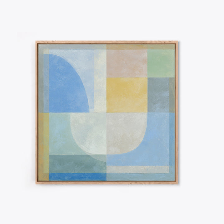 Simple Rainbow Pastel Shapes for Children Canvas Print, Dental Office Art, Dental Decor, Office Decor, Abstract Art, Calm, DOA-1x1-45
