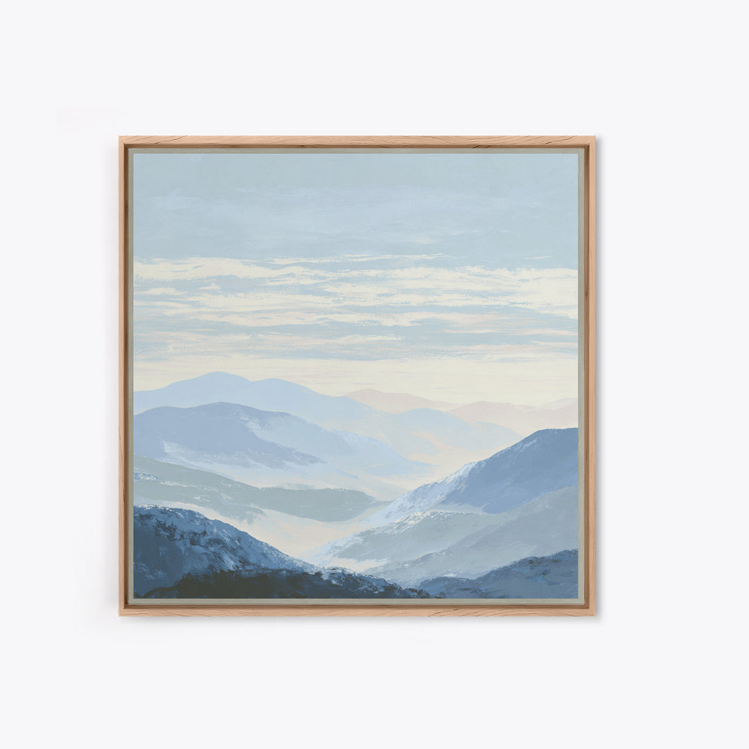 Gentle Mountain Landscape Framed Canvas Print, Dental Office Art, Medical Decor, Office Decor, Fine Art, Calm, Home Decor, DOA-1x1-52