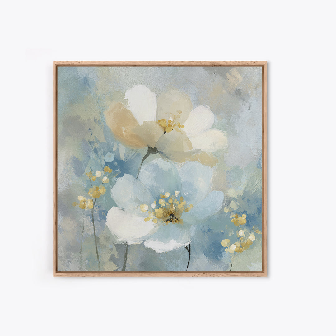 Sterile Modern Floral Painting Canvas Print, Dental Office Art, Science Art, Office Decor, Fine Art, Calm, Boho Decor, DOA-1x1-59