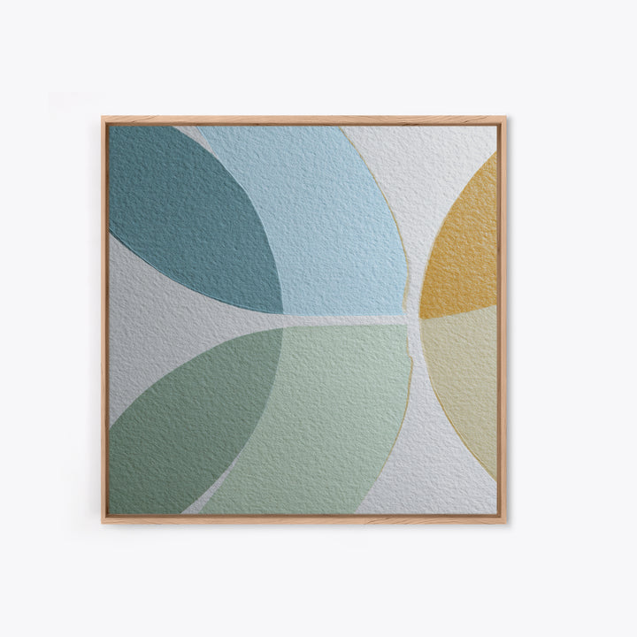 Simple Rainbow Pastel Shapes for Children Canvas Print, Dental Office Art, Dental Decor, Office Decor, Abstract Art, Calm, DOA-1x1-69