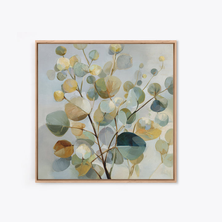 Soft Botanical Eucalyptus Print for Clean Atmosphere Canvas Print, Dental Office Art, Dental Office, Office Decor, Calm, DOA-1x1-75