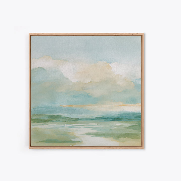 Peaceful Clouds over Open Meadow Canvas Print, Dental Office Art, Dental Office, Office Decor, Oil Painting, Calm, Room Decor, DOA-1x1-81