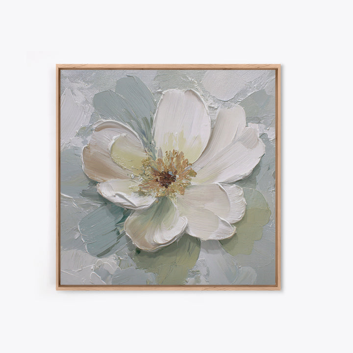 Sterile Modern Floral Painting Framed Canvas Print, Dental Office Art, Home Decor, Office Decor, Oil Painting, Calm, DOA-1x1-83