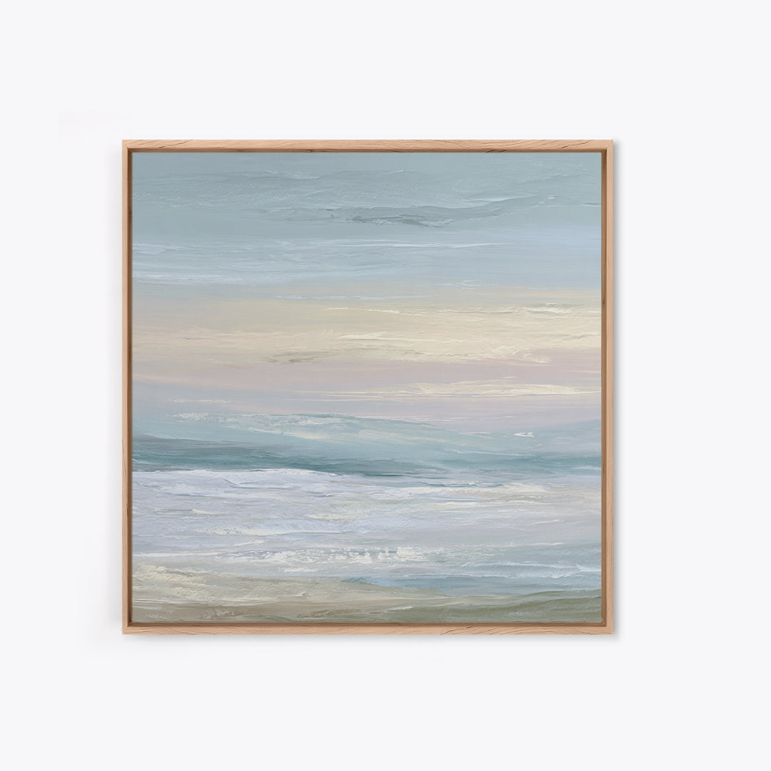Soft Gradient Sunrise Canvas Print, Dental Office Art, Office Decor, Fine Art, Calm, Art Print, Room Decor, Textured Painting, DOA-1x1-92