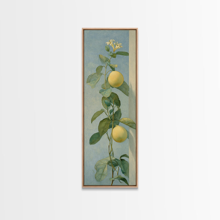 Fresh Citrus and Mint Still Life Framed Canvas Print, Dental Office Art, Dentist Art, Office Decor, Calm, Luxury Decor, DOA-1x3-19