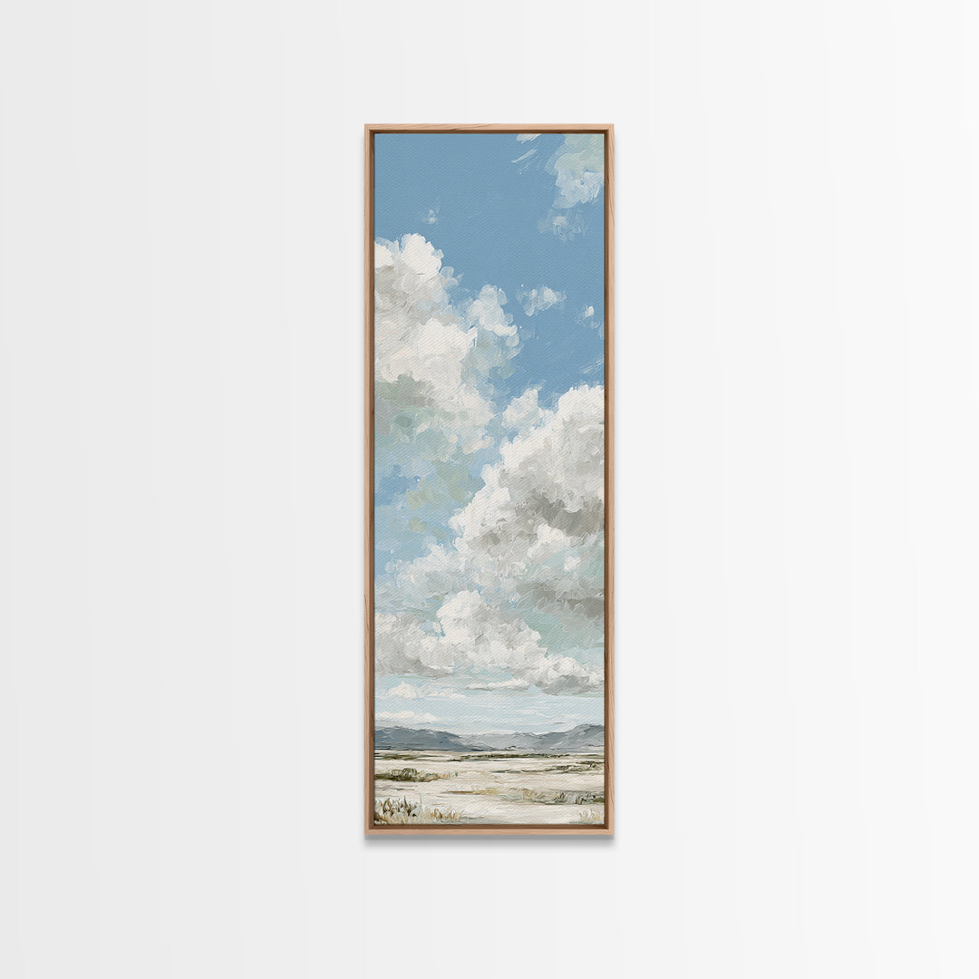Peaceful Clouds over Open Meadow Canvas Print, Dental Office Art, Medical Office Decor, Office Decor, Fine Art, Calm, DOA-1x3-21