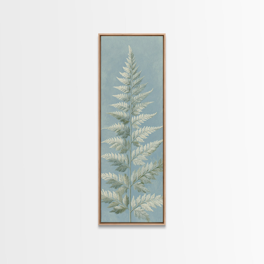 Botanical Fern Study Framed Canvas Print, Dental Office Art, Medical Office Art, Office Decor, Fine Art, Calm, DOA-1x3-31