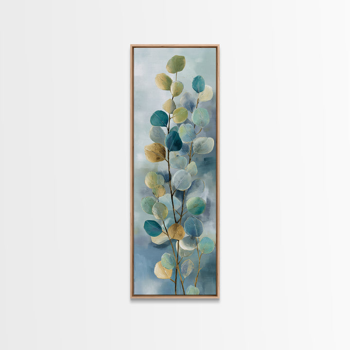 Soft Botanical Eucalyptus Print for Clean Atmosphere Canvas Print, Dental Office Art, Gallery Decor, Office Decor, Oil Painting, DOA-1x3-39