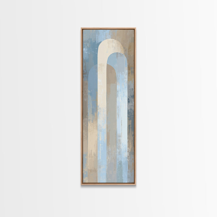 Light Scandinavian Abstract Arches Framed Canvas Print, Dental Office Art, Dental Assistant, Office Decor, Abstract Art, Calm, DOA-1x3-53