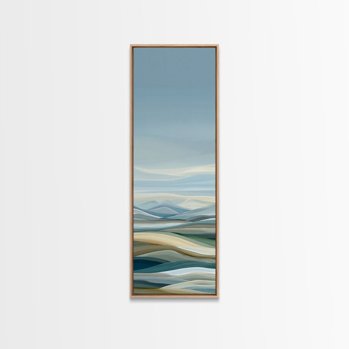 Soft Gradient Sunrise Canvas Print, Dental Office Art, Statement Artwork, Office Decor, Fine Art, Calm, Printable Wall Art, DOA-1x3-56