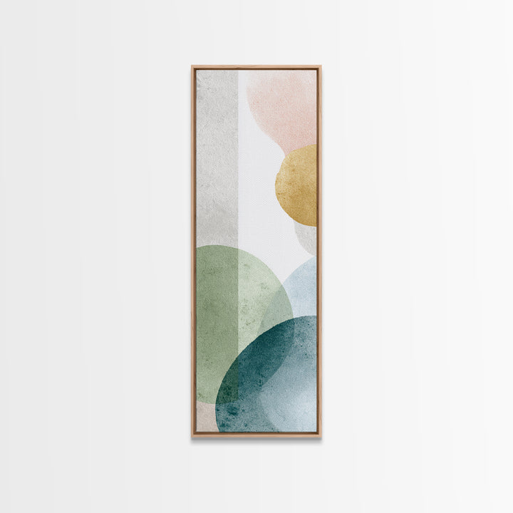 Simple Rainbow Pastel Shapes for Children Canvas Print, Dental Office Art, Dental Decor, Office Decor, Fine Art, Calm, DOA-1x3-57