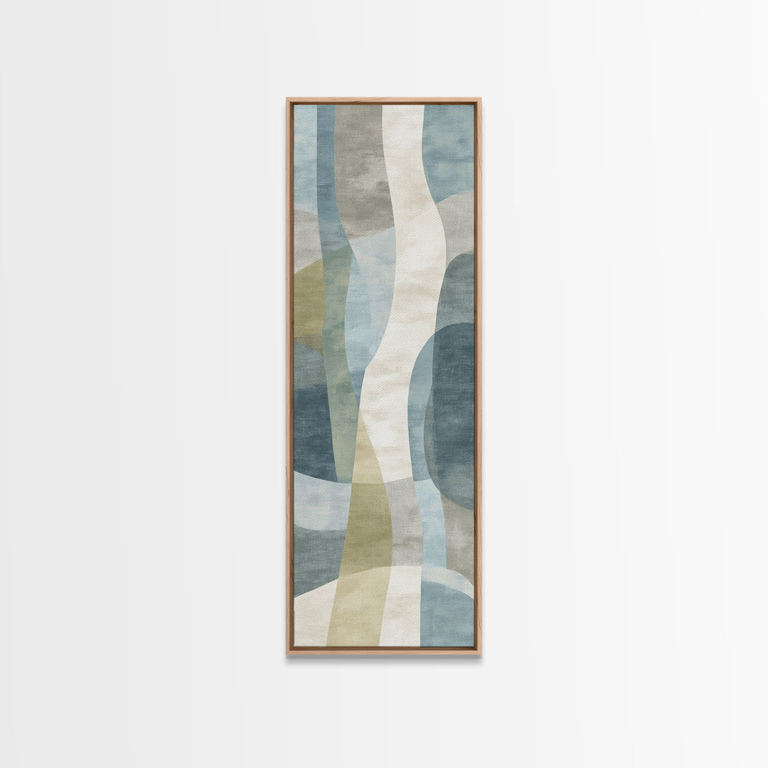 Playful Tooth Shaped Character Framed Canvas Print, Dental Office Art, Dentistry Art, Office Decor, Abstract Art, Calm, DOA-1x3-66