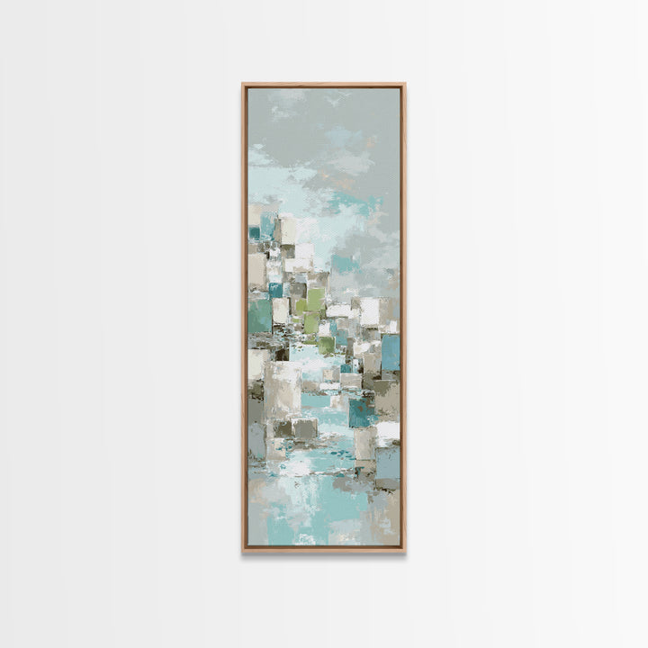 Clean Geometric Art Canvas Print, Dental Office Art, Luxury Decor, Office Decor, Abstract Art, Calm, Office Wall Art, DOA-1x3-68