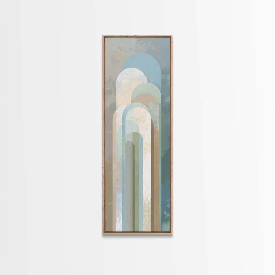 Light Scandinavian Abstract Arches Canvas Print, Dental Office Art, Science Art, Office Decor, Fine Art, Calm, Boho Decor, DOA-1x3-77