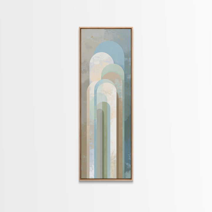 Light Scandinavian Abstract Arches Canvas Print, Dental Office Art, Science Art, Office Decor, Fine Art, Calm, Boho Decor, DOA-1x3-77
