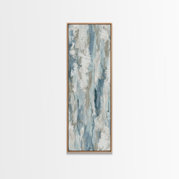 Clean Marble Texture Framed Canvas Print, Dental Office Art, Boho Decor, Office Decor, Fine Art, Calm, Digital Print, DOA-1x3-84