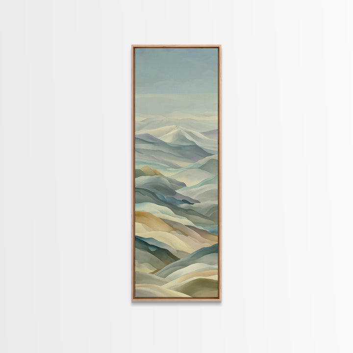 Gentle Mountain Landscape Canvas Print, Dental Office Art, Minimalist Decor, Office Decor, Fine Art, Calm, Motivational Poster, DOA-1x3-88
