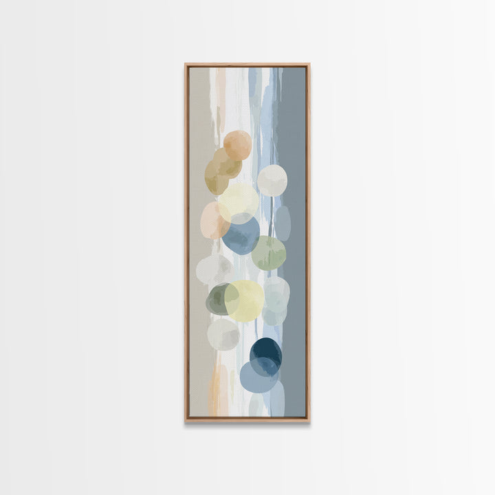 Simple Rainbow Pastel Shapes for Children Canvas Print, Dental Office Art, Dental Decor, Office Decor, Abstract Art, Calm, DOA-1x3-9