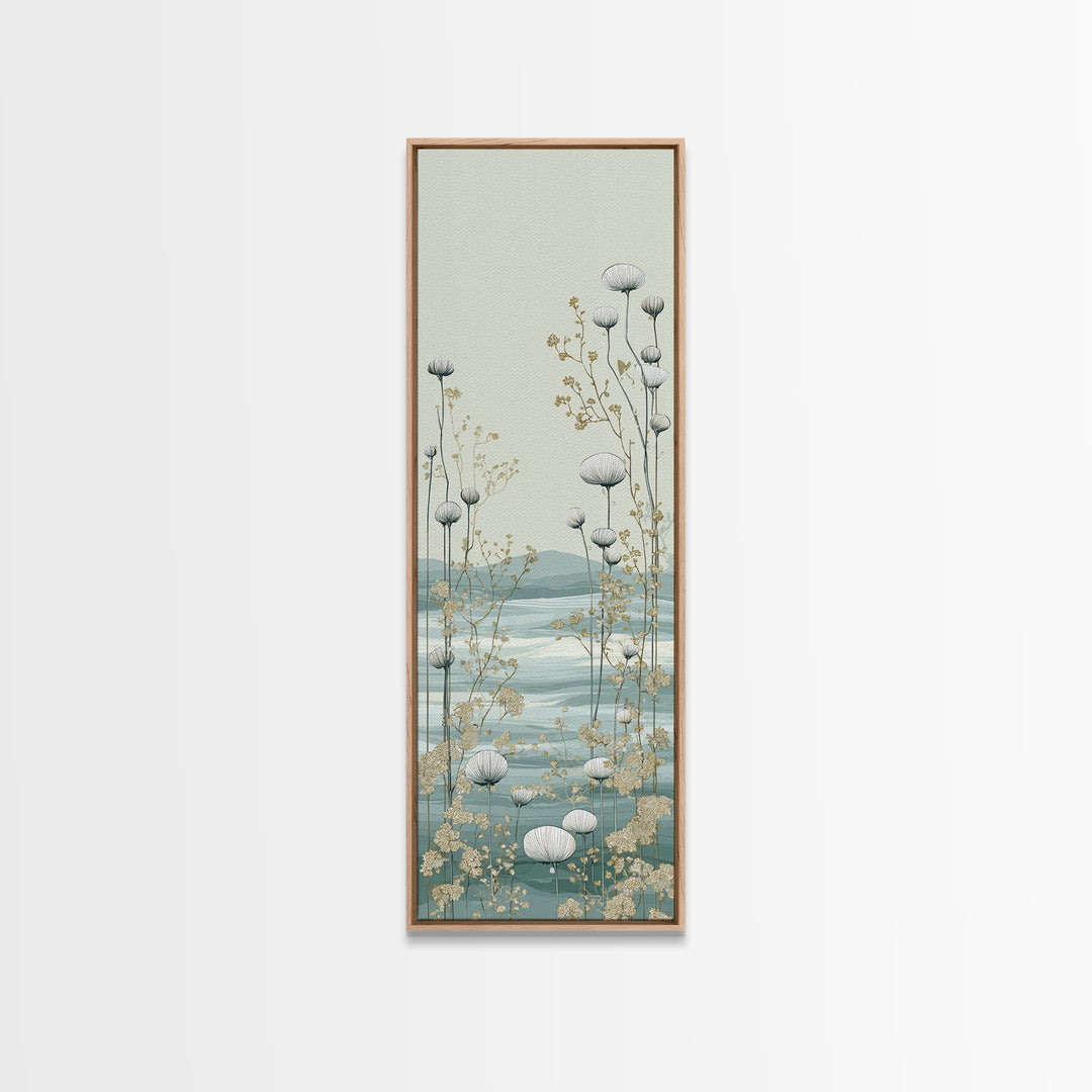 Clean Geometric Art Framed Canvas Print, Dental Office Art, Contemporary Art, Office Decor, Abstract Art, Calm, Dental Wall Art, DOA-1x3-92