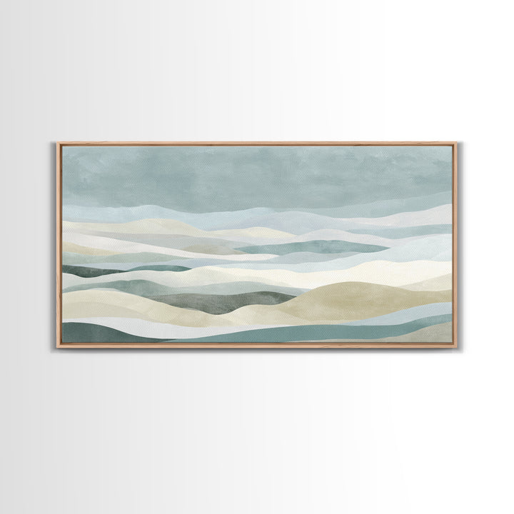 Clean Geometric Art Framed Canvas Print, Dental Office Art, Dental Assistant, Office Decor, Fine Art, Calm, Gallery Decor, DOA-2x1-100