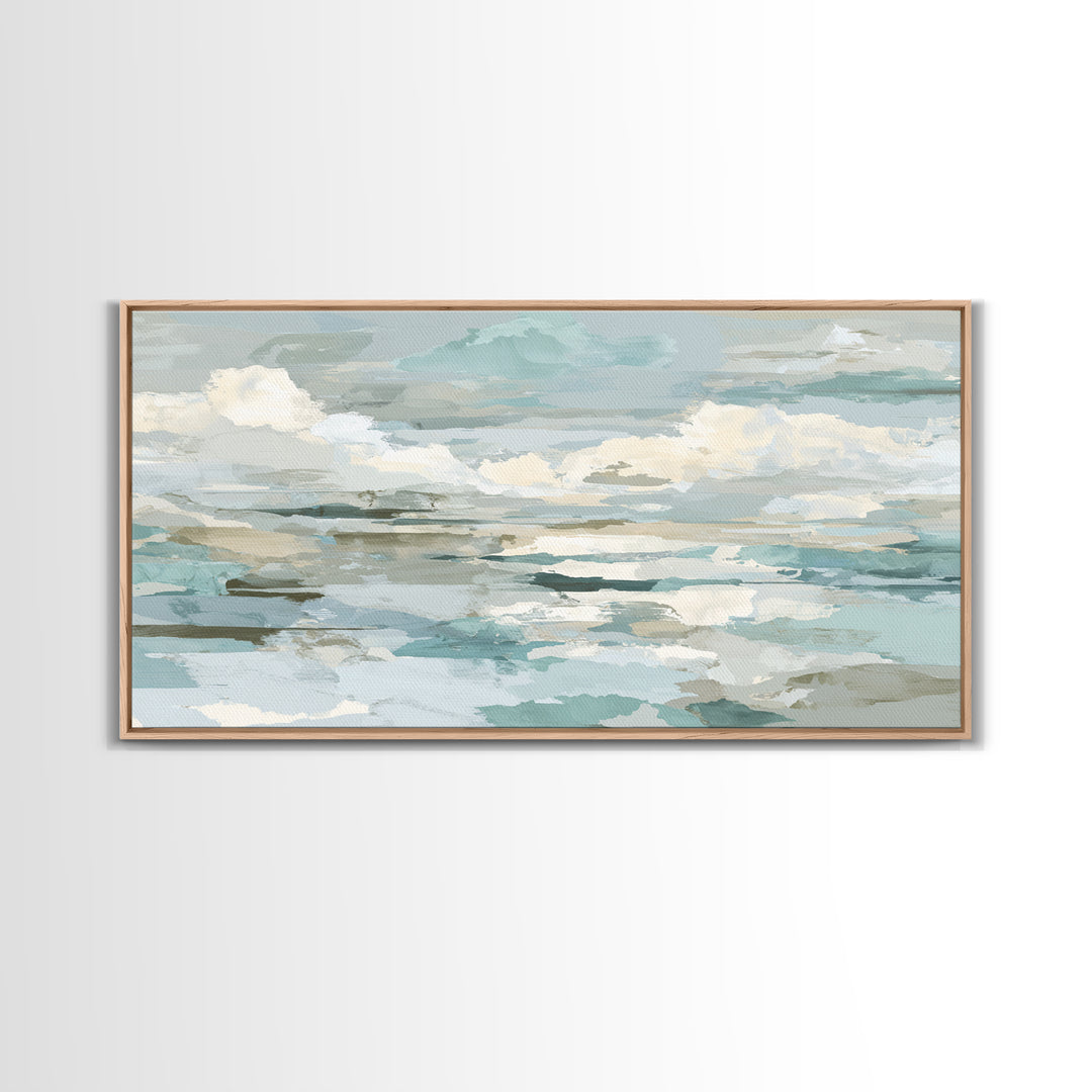 Clean Geometric Art Framed Canvas Print, Dental Office Art, Office Decor, Abstract Art, Calm, Room Decor Aesthetic, DOA-2x1-28