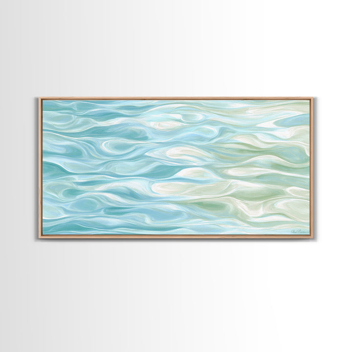 Abstract Water Ripple Pattern Framed Canvas Print, Dental Office Art, Medical Office Art, Office Decor, Abstract Art, Calm, DOA-2x1-33