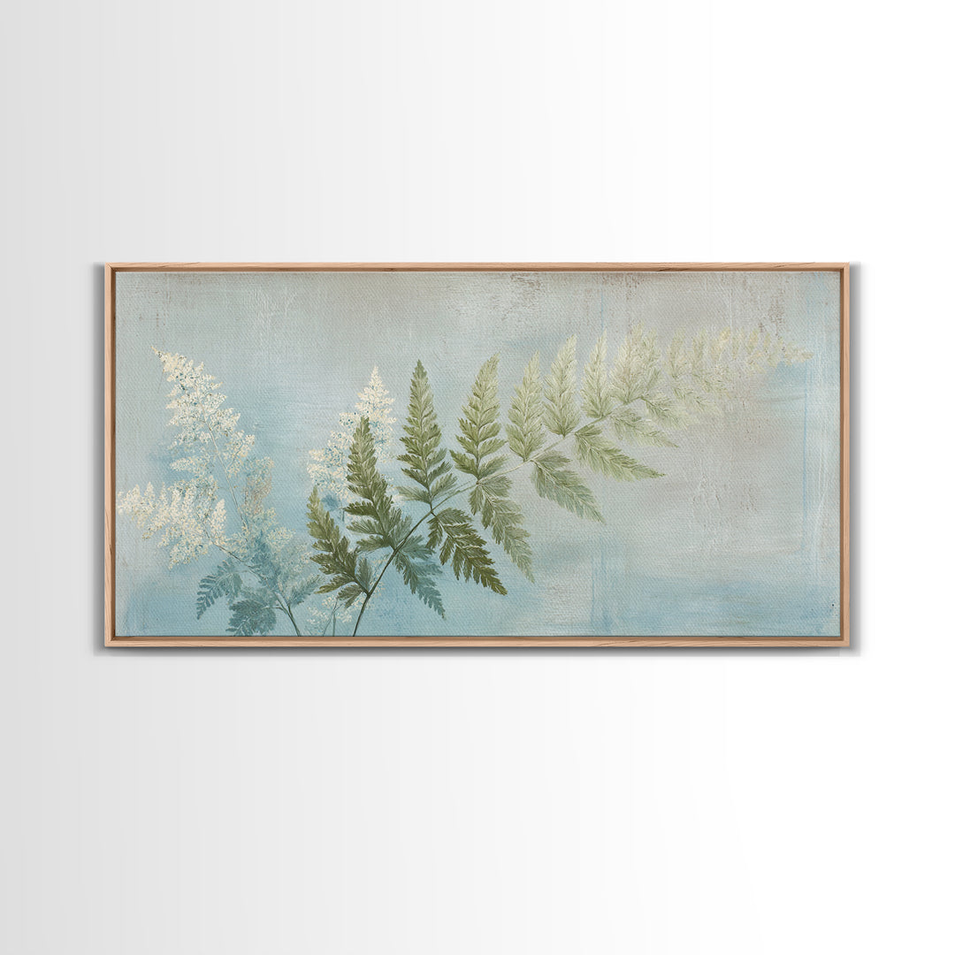 Botanical Fern Study Canvas Print, Dental Office Art, Minimalist Decor, Office Decor, Fine Art, Calm, Motivational Poster, DOA-2x1-39