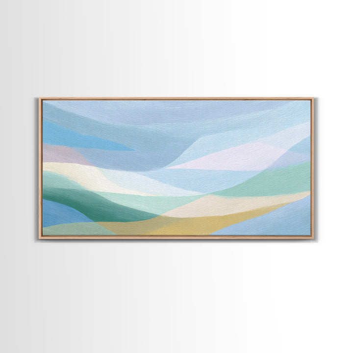 Simple Rainbow Pastel Shapes for Children Canvas Print, Dental Office Art, Gallery Decor, Office Decor, Abstract Art, Calm, DOA-2x1-41